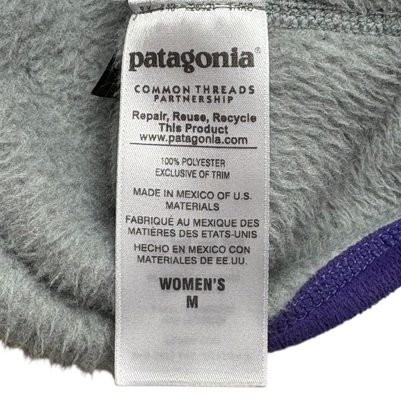 Patagonia Re-Tool Snap-T Pullover Womens M Medium Gray Purple 25442 - Picture 9 of 11
